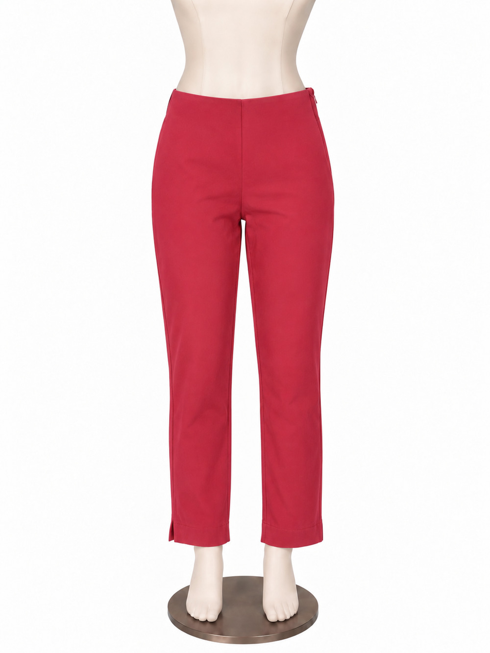 Lysse Hot Pink Slim Fit Stretch Pull-On Ankle Pants | Size Medium